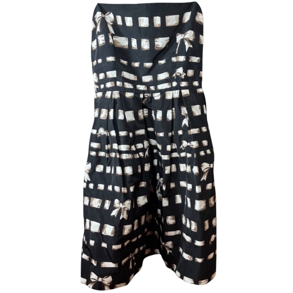 Valentino Strapless Black and Cream Dress Size 2 XS - Picture 2 of 12